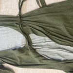 H&M Green Long Sleeve Wrap Dress Photo 4