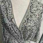 ASOS  Silver Sequin Kimono Dress Size 4 Photo 3