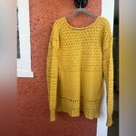 Free People Women's Crashing Waves Pullover Chartreuse Size Small Bohemian Photo 2