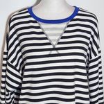 Black and White Stripe Classic Striped Oversized Crewneck Size Small Photo 1