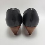 Chloé Chloe Leather Buckle Peep Toes Kitten Heels Slip On Pumps Size 37 Black Photo 7