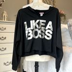 Miss Popular Black Top Hoodie Long Sleeve 1X Photo 4