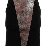 Catherine Malandrino  Rocker Lamb Leather Contrasted Pencil Skirt Size 4 Small S Photo 0