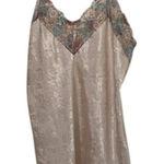 Wendy Ann Vintage 90s Floral Satin Nightie Chemise Womens Size Medium USA Pink Photo 0