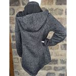 HFX Halifax High Performance Hooded Luna Black Gray Knit Full Zip Jacket Size M Photo 4