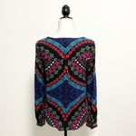Ella Moss V Neck Bright Mandala Pleated Tassel Photo 4