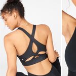 Fabletics Black Zip Up Sports Bra Size Small Photo 3