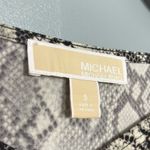 Michael Kors  Snakeskin Jersey Bodycon Ruched Lace Up Mini Dress Gray Women’s S Photo 6