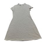 Free People  Beach Gray & White Striped Knit Mini Dress Womens Size Small Photo 1
