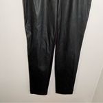 Ellen Tracy Faux Leather Mixed Media Leggings Black Photo 4