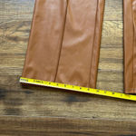 Wild Fable  Women's High-Rise Faux Leather Flare Pant Copper Size 00 NWT Photo 4