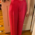 ZARA NWT  Hot Pink High Rise Striaight Leg Trouser Pants Photo 3