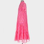 J. Marie Cassidy Pink Floral Tiered Midi Dress XS Vacation Spring Photo 5