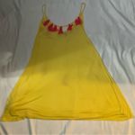 ASOS  Swim Yellow Loose Fit Tasseled Coverup 8 Boho Coconut Girl Festival Casual Photo 3