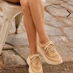 Dolce Vita Light Natural Raffia Platform Dolen Sneakers Tan Size 6.5 Photo 2
