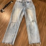 Wild Fable straight let button up raw hem high rise crop jeans 2 Photo 10