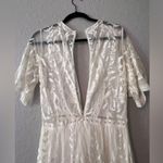 Giddy Up Glamour  Floral Lace Deep V Plunging Neck Size MEDIUM Romper #224 Photo 11