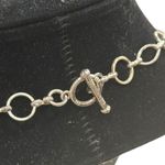 Artisan Vintage Sterling Silver Pink Magnesite Statement Collar Necklace Toggle Clasp Photo 2