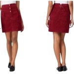 Rebecca Minkoff Burgundy Skirt ‎ Corduroy Mini Skirt Size 8 Fall Frolic Après-Ski Photo 1