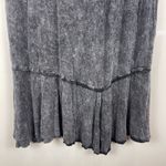Chatoyant Womens Mineral Wash Mini Dress Sz M Black Gray Stretchy Grunge Drapey Photo 3