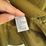 Vintage Olive Green Women's collared button down shirt small sz 4 embroidered Photo 4