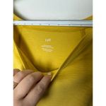 J.Jill Top Women's Large Butter Yellow Gold Slub Knit T-shirt Pima Cotton Photo 3