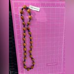 Lucky Brand  Elegant Brown & blue flowy Beaded Necklace 28” Photo 5