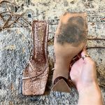 Missguided  Lace Up Snake Print Heels Size 8.5‎ Photo 6