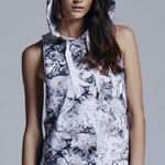 Varley  Anthropologie Ashland Sleeveless Marbled Open Back Sport Hoodie #MBG Photo 0