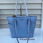 Michael Kors Pale Blue Charlotte LG Top Zip Tote Photo 0