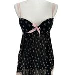 Elegance Babydoll Bow Coquette Lace Trim Lingerie TAGGED Large ACTUAL Medium Pink Photo 0