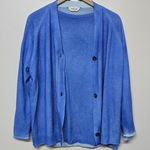 Gran Sasso Italy 100% Cashmere Twinset Cardigan & Sweater‎ Blue Women's Size 46 Size L Photo 0