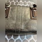 Coach Vintage  Metallic Shoulder Bag w deep brown trim. Photo 12