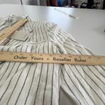 Joie  Blazer Womens‎ 6 White Darryl Linen Blend Lightweight Jacket New Striped Photo 10