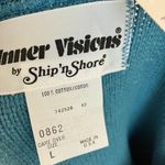 Vintage Inner Visions Ship'n Shore Blue Cable Knit Sweater Vest L USA New Preppy Size L Photo 9