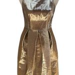 Eliza J  Metallic Cocktail Dress Sleeveless Gold Mixed Media Fairy Photoshoot 2 Photo 0