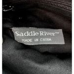 90s Saddle River Black Purse Silver Gold Copper Weave Goldtone Black Twist Strap Photo 7