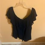 Free People  Serrafina Navy Off The Shoulder Mini Dress Photo 4