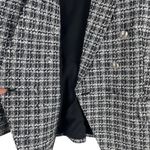 Elie Tahari  Double Breasted Tweed Novelty Blazer Jacket Black White Size L Photo 6