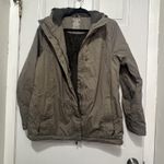 LL Bean Winter Warmer Jacket Womens medium Fleece Lined Hooded Tan 271136 Photo 10