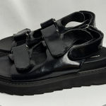 Princess Polly Rue Chunky Platform Sandals Black Slingback Shoes Size 6 Photo 0