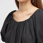 NWT Harshman Keiko Black Blouse
Black Ruffled Puff Sleeve Blouse Size M Photo 3