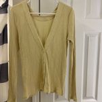 COS  Light Yellow Ribbed Sweater Back Buttons size small NWT Photo 2