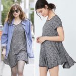 Urban Outfitters -SILENCE + NOISE Adorable black and white fit and glare dress, black tattered gem, short sleeves, back zipper, excellent condition, size small Measurements: Bust: armpit to armpit 16 inches Length: shoulder seam to bottom 29 inches Photo 1