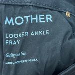MOTHER Looker Ankle Fray Jeans Women’s Size 25 Black Guilty As Sin Cropped Photo 9