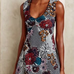 Maeve Anthropologie  Floral Ponte Fairchild Dress - small Photo 0