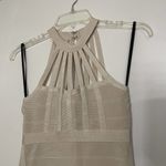 Bebe  bodycon bandage tan mini dress halter neck size XS Photo 2