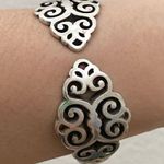 Brighton Vintage Retired Filigree Hinged Cuff Bangle Bracelet 49.5g Photo 2