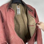 Carhartt  Vintage Rose Pink Detroit Jacket WJ097 VRS Fleece Lined Womens Medium Photo 6