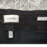 Frame  The Jetset High Rise Pull On Flare Leg Jeans Sheen Noir Size 2 Photo 2